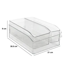 3 bacs de rangements réfrigérateur, Transparent