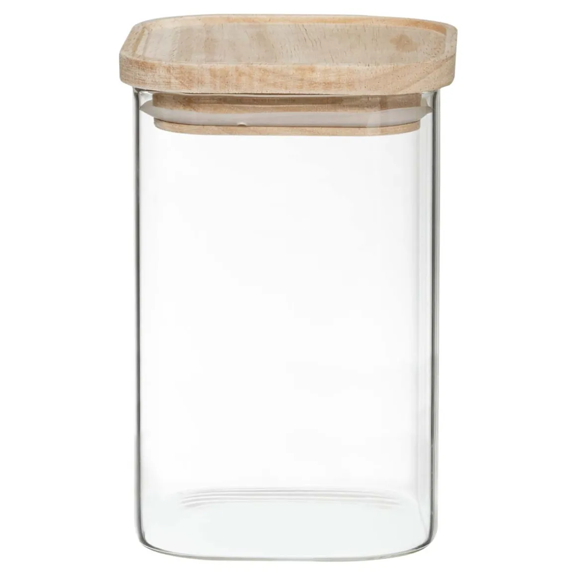 4 bocaux verre empilables couvercle bois