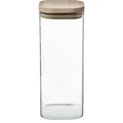 3 bocaux verre empilables couvercle bois