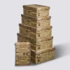 6 boites de rangement, Multicolore