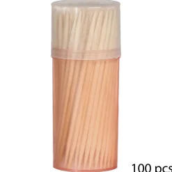 4 boîtes 100 cure-dents bambou