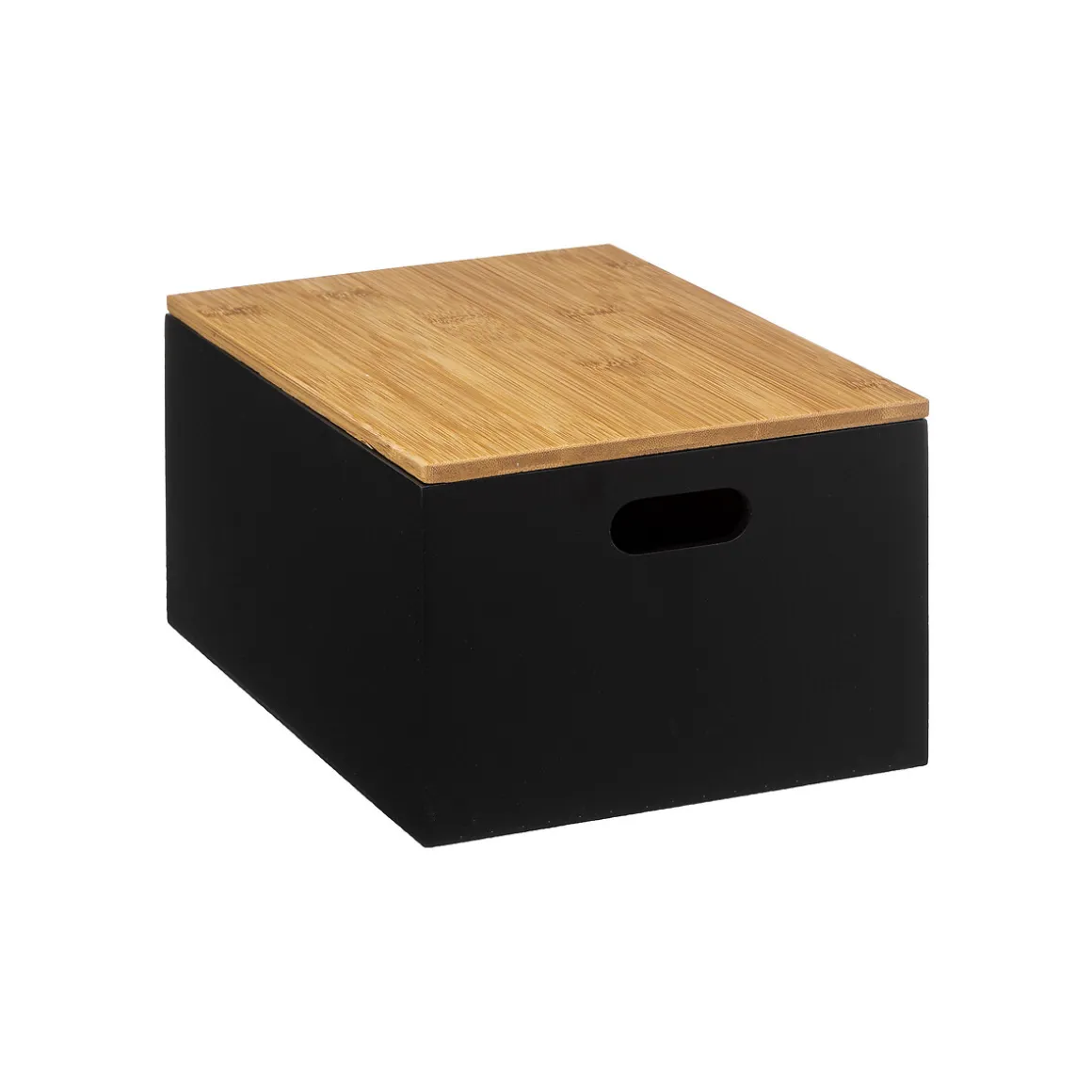 3 boîtes couvercle bambou, Noir