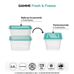 2 boîtes de conservation, 2L