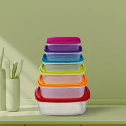 6 boîtes de conservation plastique