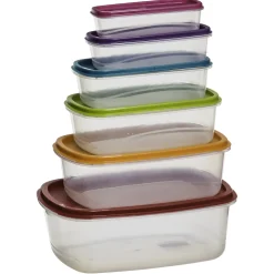 6 boîtes de conservation plastique