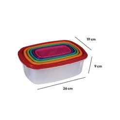 6 boîtes de conservation plastique