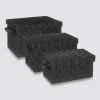 3 boîtes de rangement, Noir