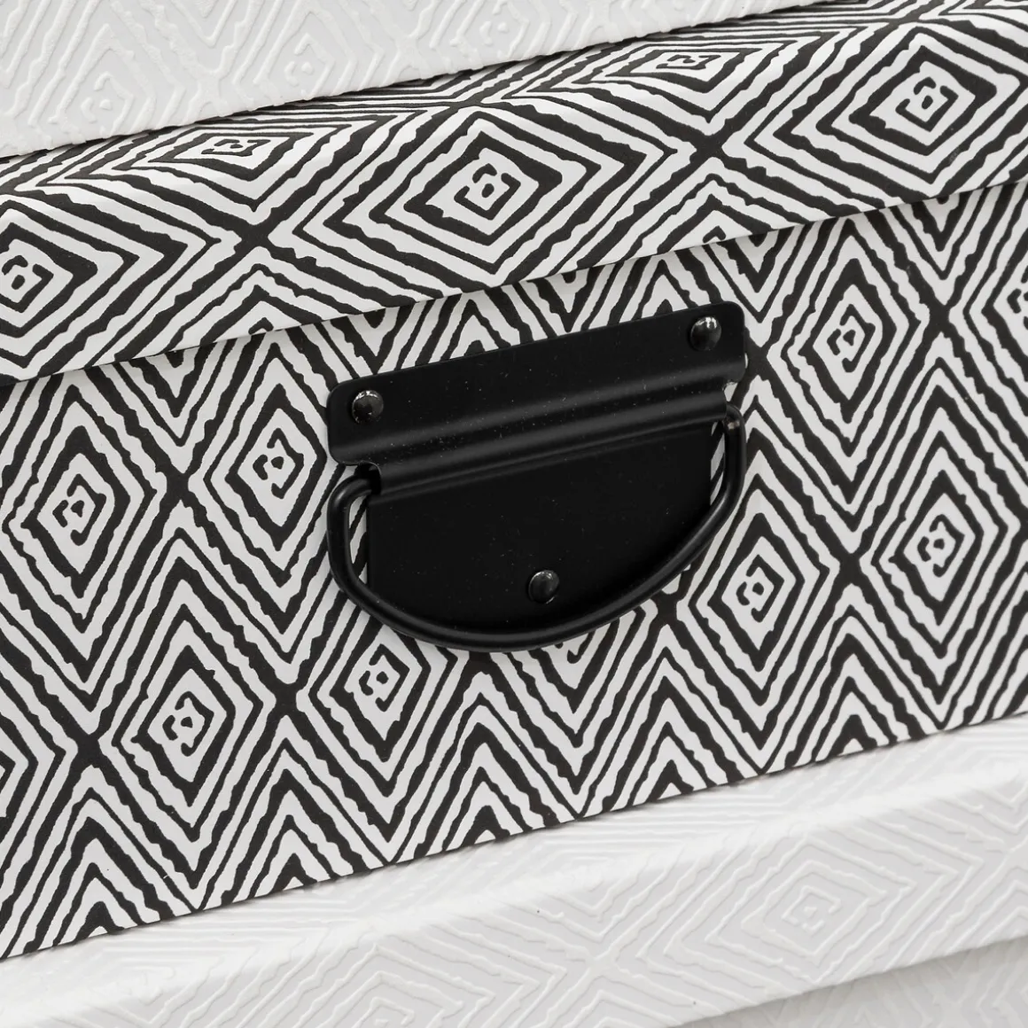 4 boîtes de rangement, Noir et blanc