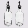 2 bouteilles huile/vinaigre verre 0,16L