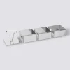 3 cadres de présentation avec poussoir, Inox