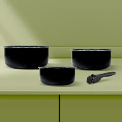 3 casseroles Aluminium poignée amovible, 16/18/20cm