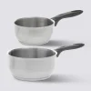 2 casseroles, Inox, 14cm et 18cm