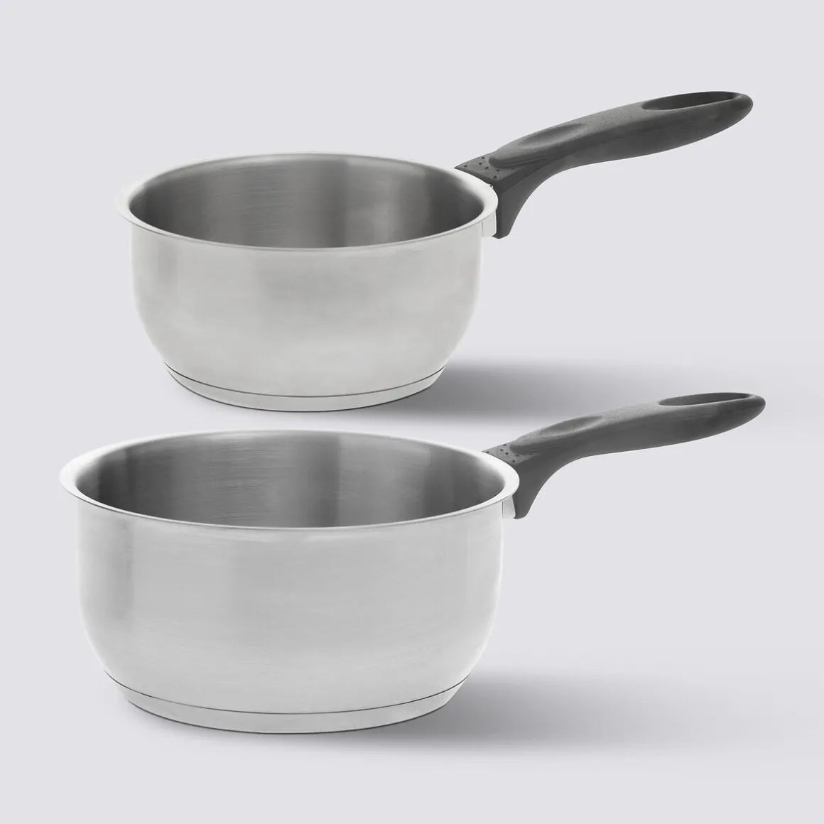 2 casseroles, Inox, 14cm et 18cm