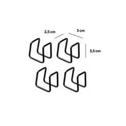 4 clips métals pour étagères