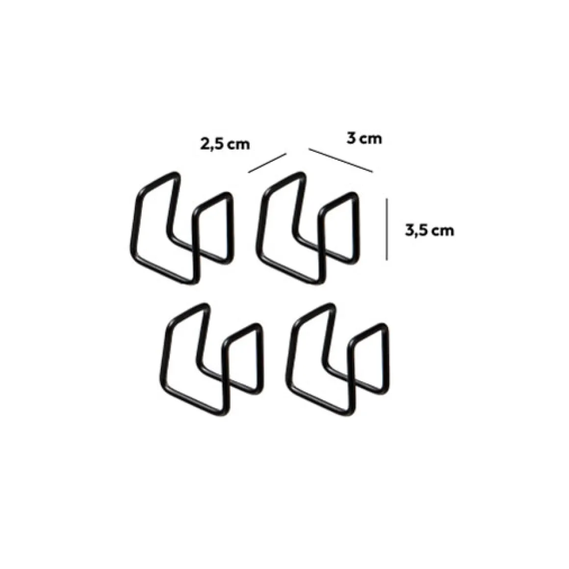 4 clips métals pour étagères