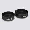 2 moules démontables métal, 22/24 cm