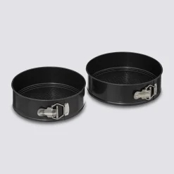 2 moules démontables métal, 22/24 cm