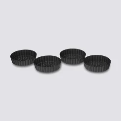 4 moules perforés à tartelettes, 10cm