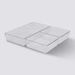 3 organisateurs plastique, Transparent