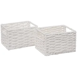 4 paniers de rangement, Blanc