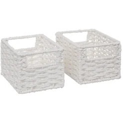 4 paniers de rangement, Blanc