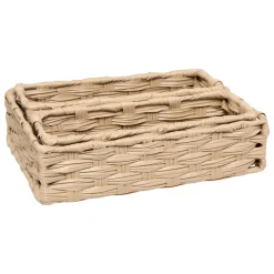 3 paniers tressées, Beige