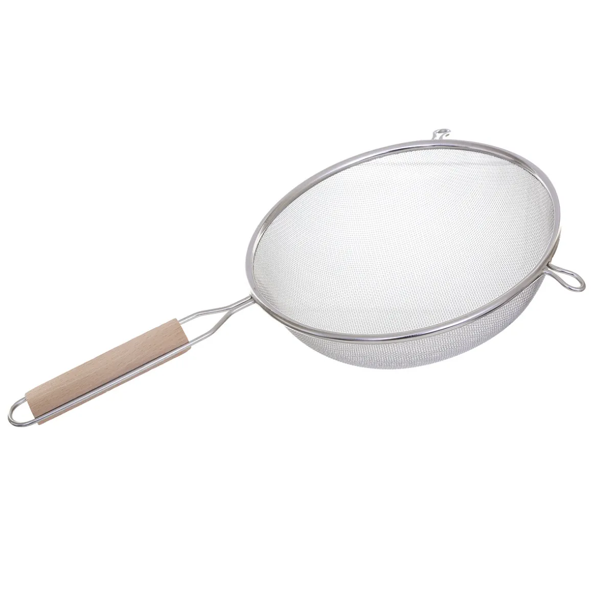 3 passoires inox, manche bois