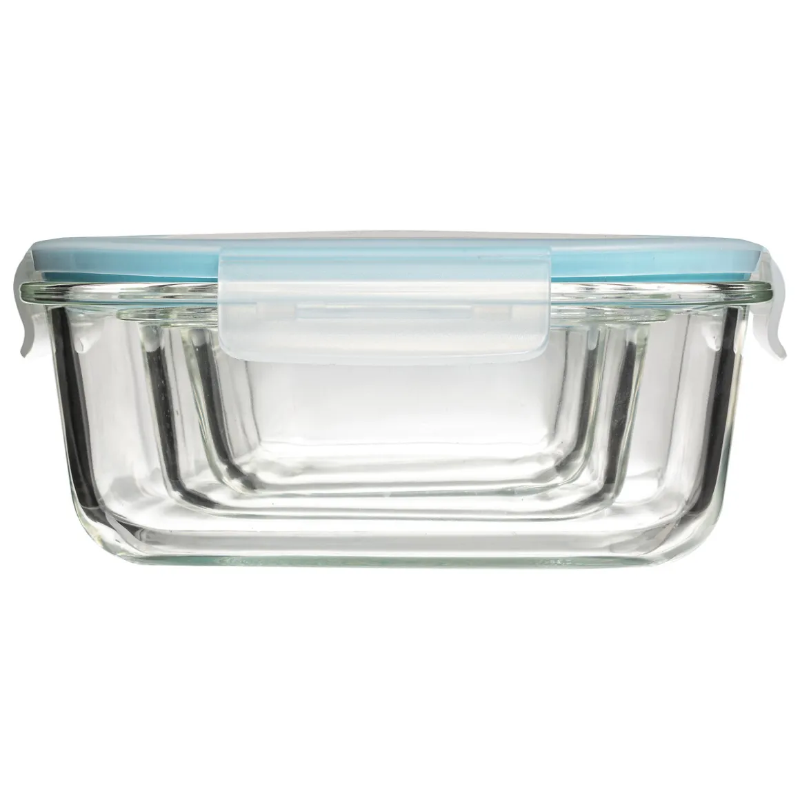 3 petites boîtes carrées de conservation verre