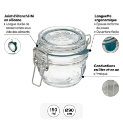 3 terrines verre, 0,15L