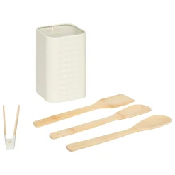 4 ustensiles de cuisine avec pot de rangement
