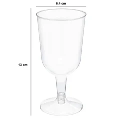 12 verres à vin réutilisables 15cl, Transparent
