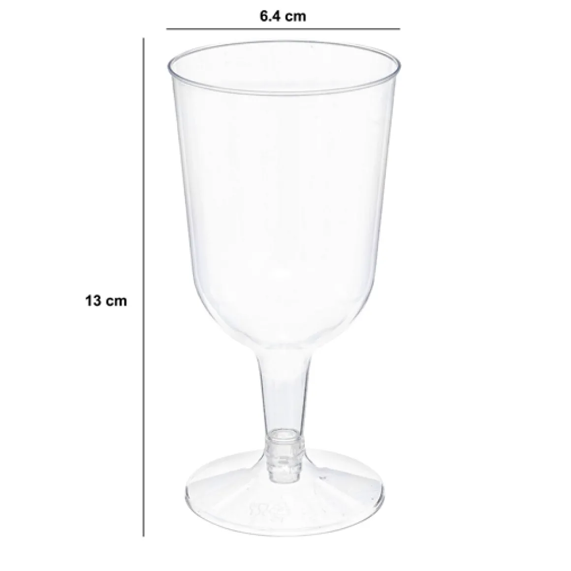 12 verres à vin réutilisables 15cl, Transparent