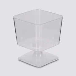 12 verrines carrées sur pieds, Plastique