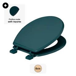 Abattant WC Bois, Bleu pétrole