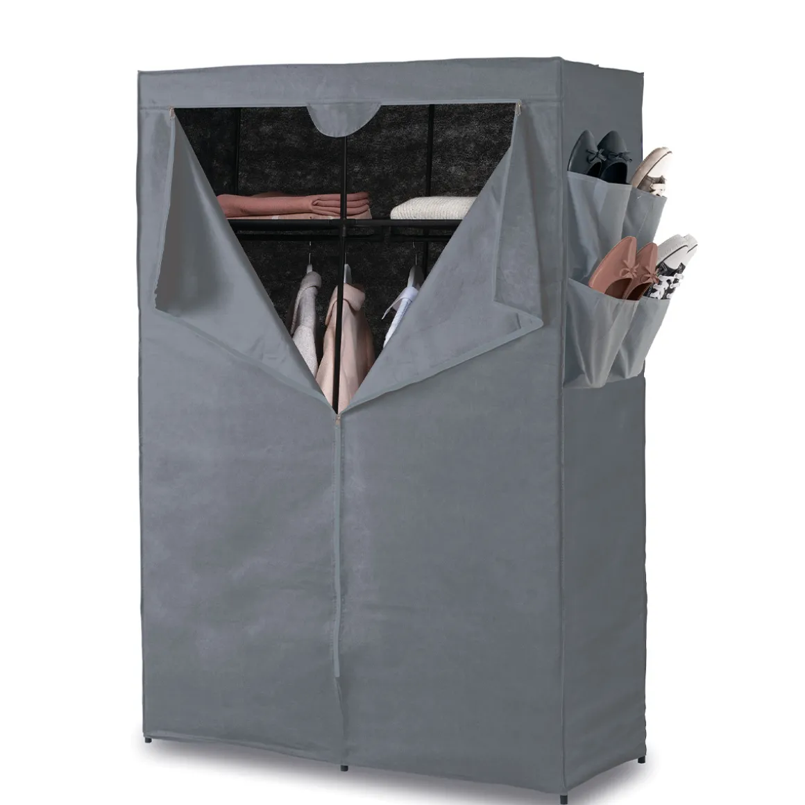 Armoire 2 penderies, Gris