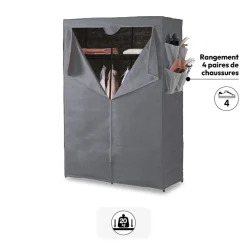 Armoire 2 penderies, Gris