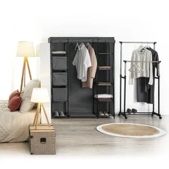 Armoire 2 penderies, Gris