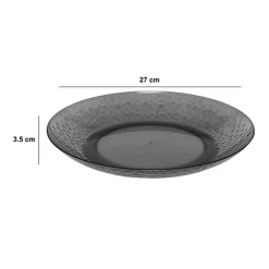 Assiette 27 cm, Gris charbon