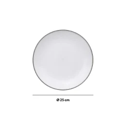 Assiette 25 cm, Gris charbon
