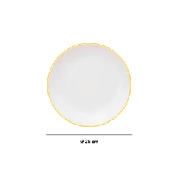 Assiette 25 cm, Jaune moutarde