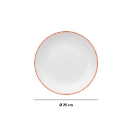 Assiette 25 cm, Rose nacarat