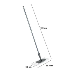 Balai MOP téléscopique microfibre, Gris