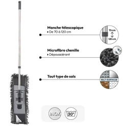Balai télescopique microchenille