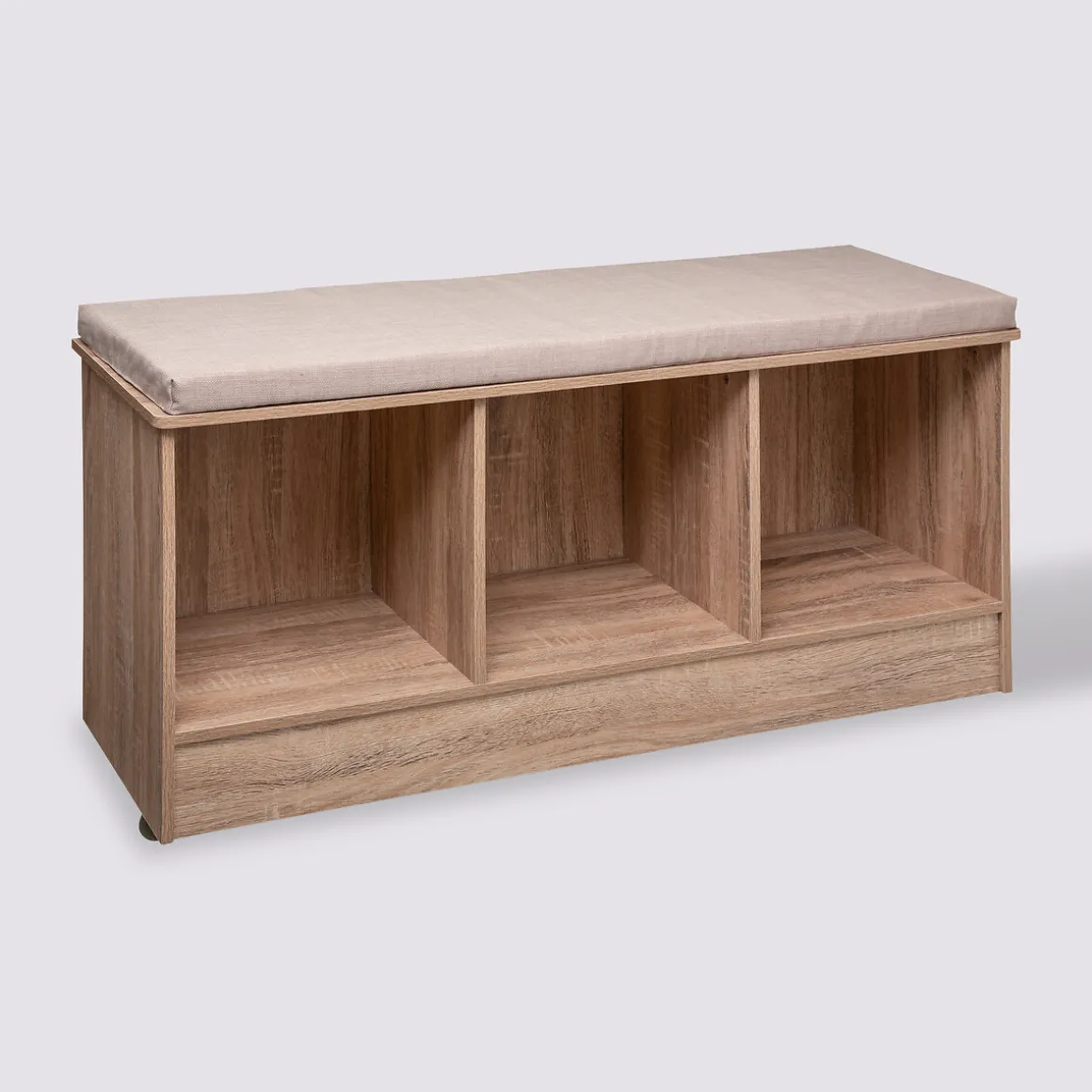 Banc 3 cases, Effet chêne naturel