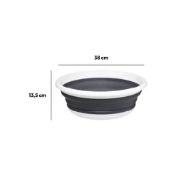 Bassine retractable 8L - Blanc, Gris clair