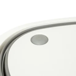 Bassine rétractable avec bouchon 8L, Gris et blanc