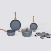 Batterie de cuisine en aluminium forgé, 4 pièces + 6 protections