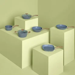 Batterie de cuisine en aluminium forgé, 4 pièces + 6 protections