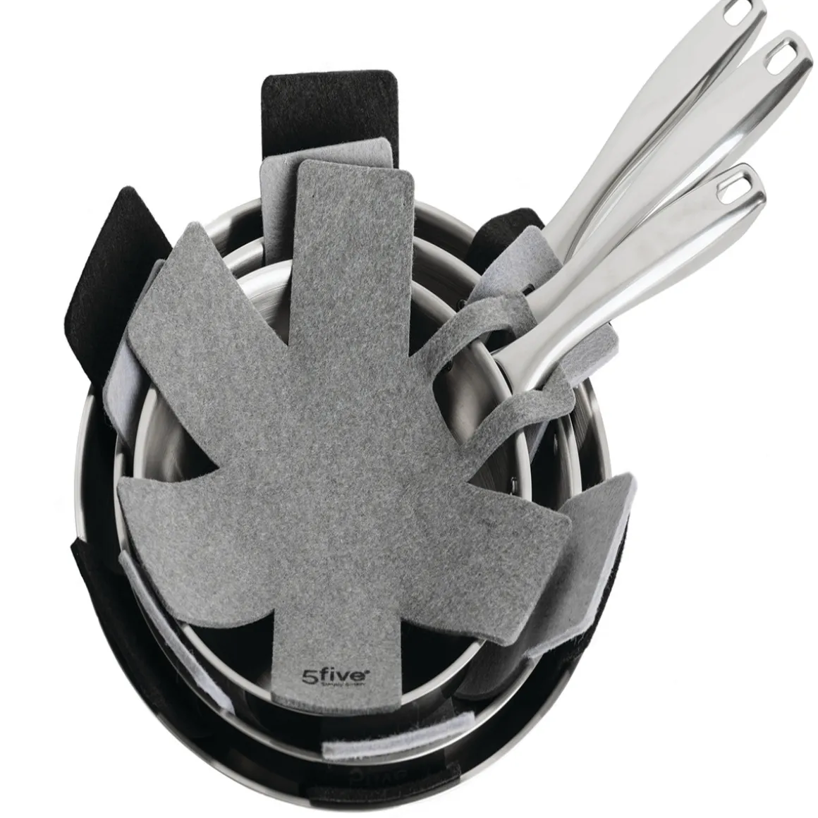 Batterie de cuisine en aluminium forgé, 4 pièces + 6 protections