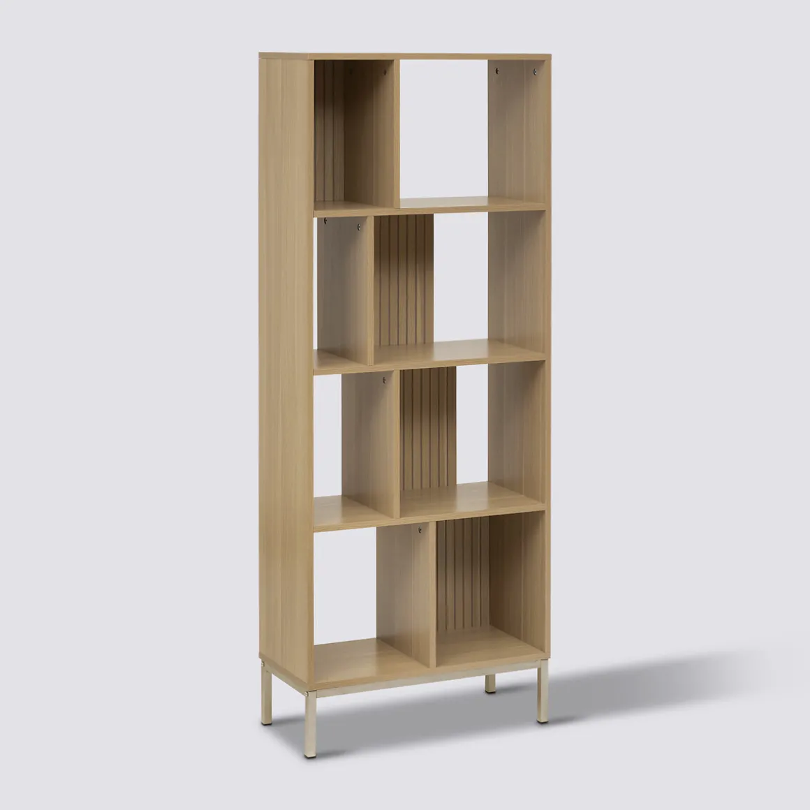 Bibliothèque 8 cases, Effet bois naturel